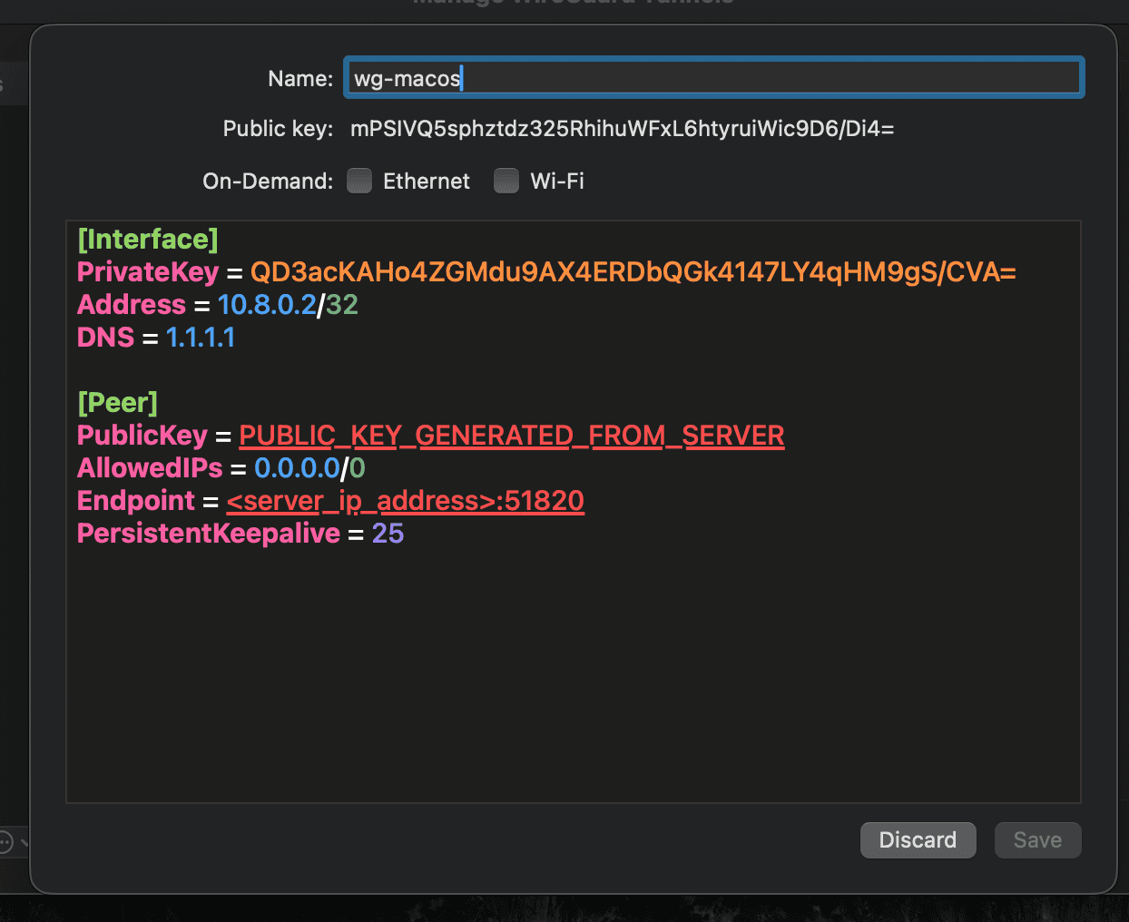 WireGuard macOS Client